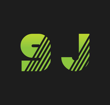 9j initial green with strip