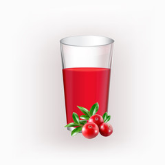 Glass cup with juice