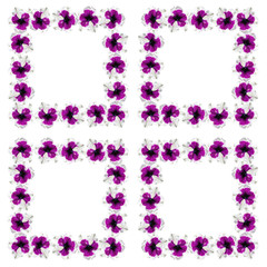 Fototapeta na wymiar Beautiful floral background isolated purple petunias 