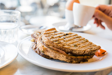 breakfast in the cafe