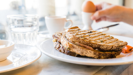 breakfast in the cafe