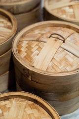 Obraz premium bamboo pots