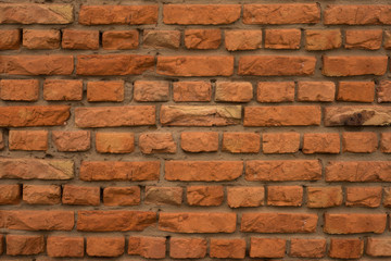 Fototapeta na wymiar old red brick wall texture