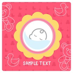 Simple baby card design