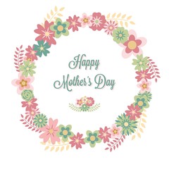 Happy mother's day floral card