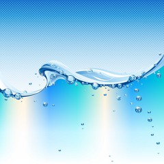 Water waves with drops