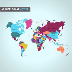 Colorful world map