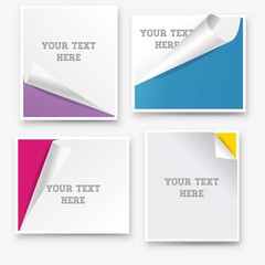 Paper banners curled page design