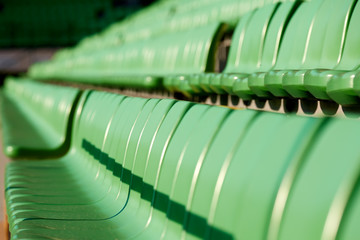 empty football stadium chairs