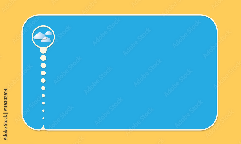 Poster text box for fill your text and clouds