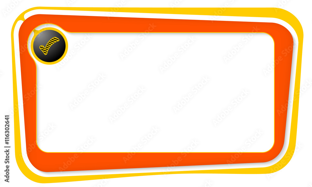 Poster vector box for your text and check box