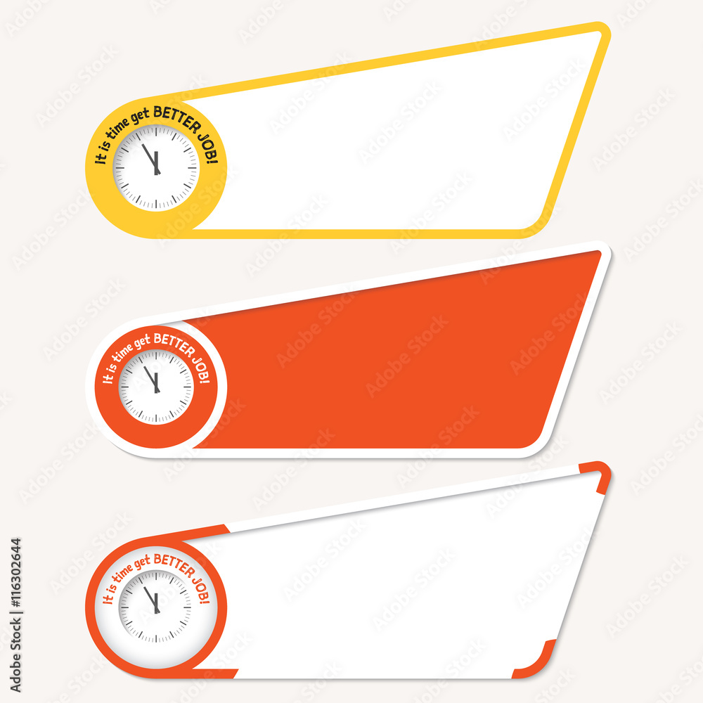 Poster vector boxes for your text and the words it is time get better j