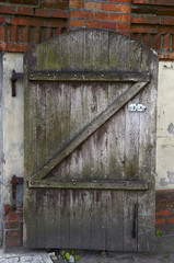 old front door on a white background