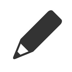 Pencil icon. Pencil flat logo isolated on white background. Vector illustration.