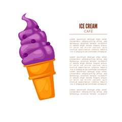 Colorful tasty ice cream.