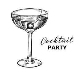 Hand drawn cocktail