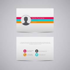 Colorful stripes business card