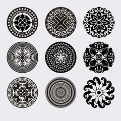 Vintage rounded ornaments