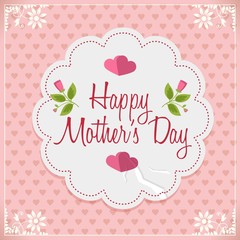 Pink happy Mother's Day card