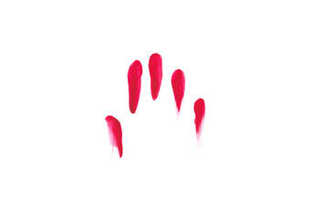 Fingers print isolated on the white background