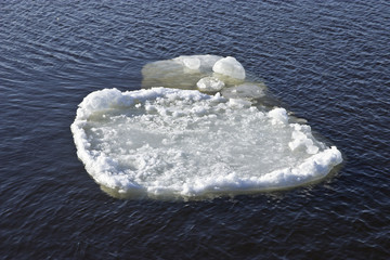 Ice floe in springtime