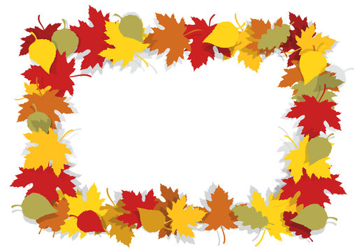 Autumn leaves decorative frame.
Beautiful autumn leaves frame with yellow and red leaves. Place for your image or text. Vector available.

