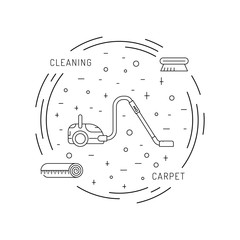 Obraz premium Cleaning of carpets