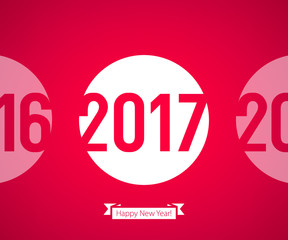 Happy New Year 2017 colorful background.