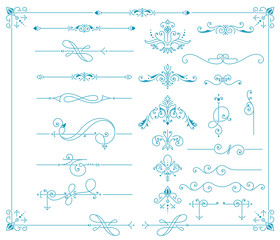 Vintage Ornaments Decorations Design Elements.  Vector stock