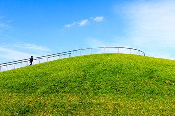 Stave Hill and the viewing platform in London, UK