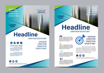 Blue Brochure Layout design template. Annual Report Flyer Leaflet cover Presentation Modern background. illustration vector in A4 size