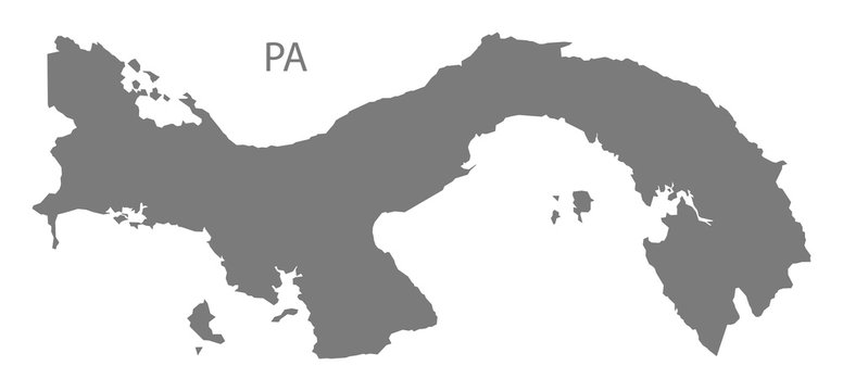 Panama Map grey