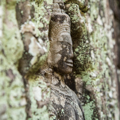 Fototapeta premium Statue in the temple's wall