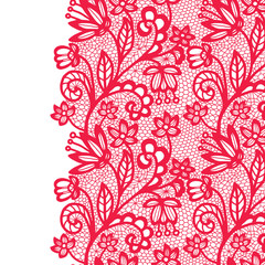 Seamless lace border. Invitation card.