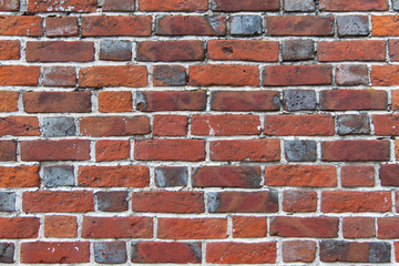 Old red brick wall