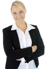Geschäftsfrau im Business Dress lächelt