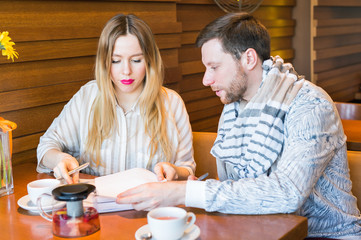 Friendly freelancers are working in cooperation