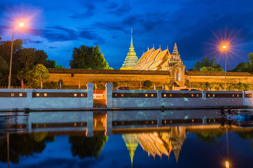Wat Phra That Lampang Luang in Twilight time,Lampang,Thailand