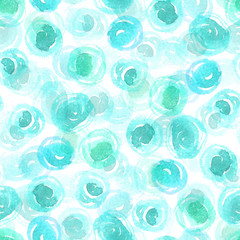 Abstract watercolor circles seamless pattern