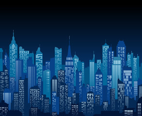 Night cityscape vector background