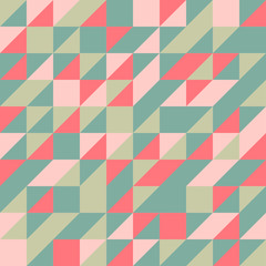 Green Orange Half Square Trianble seamless background