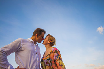 Loving Couple with intimate close up