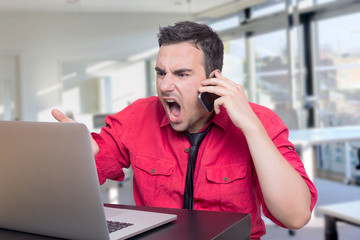 Furious businessman 