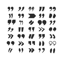 Quote sign icon text concept message bubble dialog symbol. Vector quotation mark symbol. Double quotes sign end of words. Circle buttons quote sign graphic talk double inverted label.