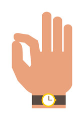 Obraz premium Okey hand success symbol, ok hand yes agreement. Ok hand signal business human agree. Best approval accept. Silhouette of hand showing symbol Ok finger thumb vector illustration.