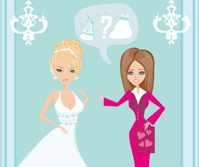wedding planner and bride