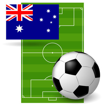the ball and Australia flag