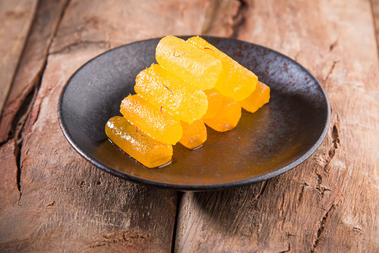 Delicious Sweet Pumpkin Pieces or Dry kesar Petha sweet