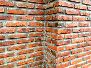 Old brick wall corner.