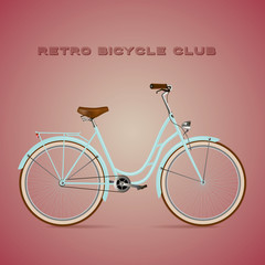 Retro Bicycle on a color background.